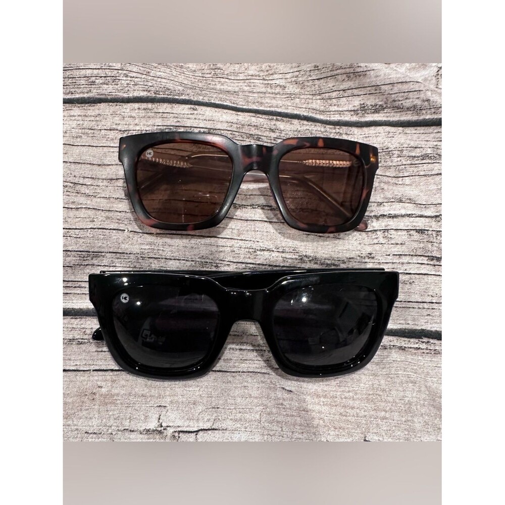 Lot of 2 Knockaround Songbird Oversized Square-Frame Sunglasses